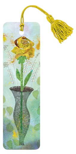 BK155-Yellow Rose Bookmark