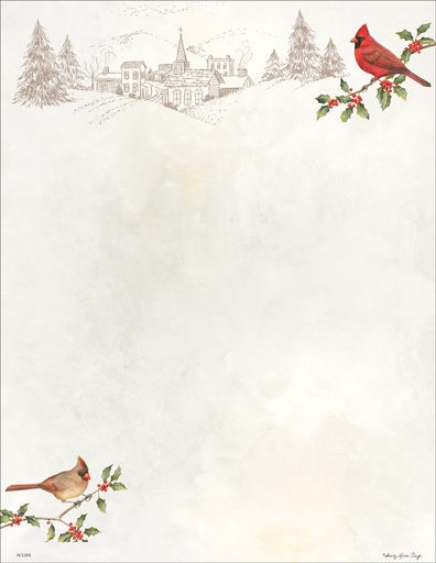 Winter Christmas Letter Paper