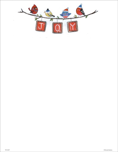 Joy Birds Christmas Paper
