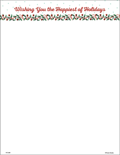 Christmas Garland Letter Paper