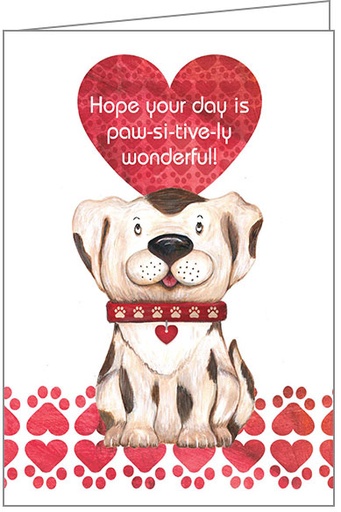 [V9890] Dog Valentine's Day Card - V9890
