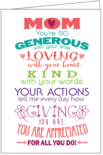 [M9644] Appreciative Mother's Day Card