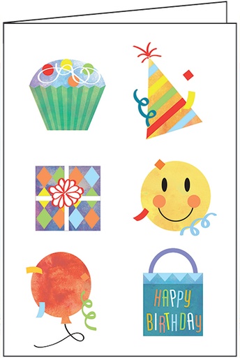 Emoticons Birthday Card