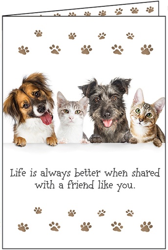 [F434] Pet Friendship Card