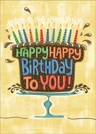 [B9158] Happy Birthday Cake-B9158