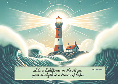 [S44655] S44655 - Beacon of Hope Lighthouse Encouragement Card