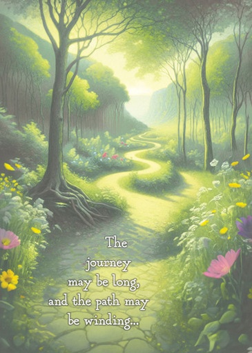 [S44657] S44657 - Winding Path Encouragement Card - Supportive Steps