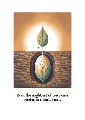 [S44658] S44658 - Mighty Trees Encouragement Card - Growth and Resilience