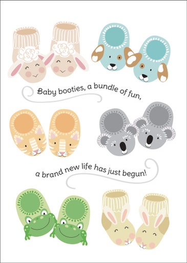 [BA9613] Baby Booties Congrats Card