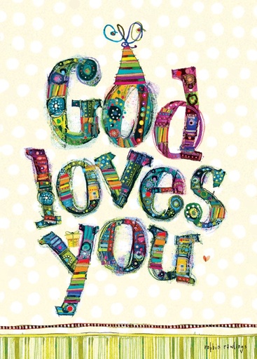 [BR120C] BR120C - God loves you Birthday Card with Scripture