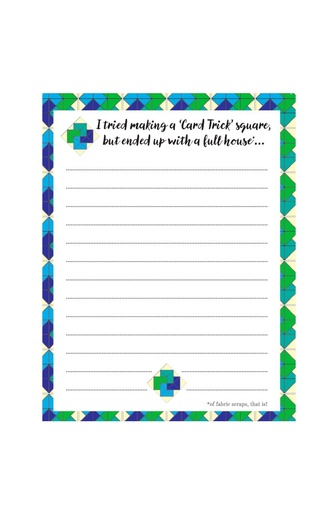 [SNP17] SNP17 - Card Trick Quilt Block - Full House Memo Pad