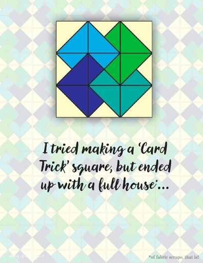 [IT05] IT05 - 4.25 x 5.5 Card Trick Quilt Block - Full House