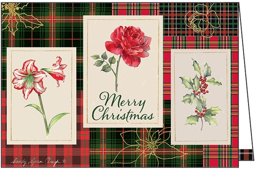 [C3712] C3712 - Plaid and Patchwork Christmas Card