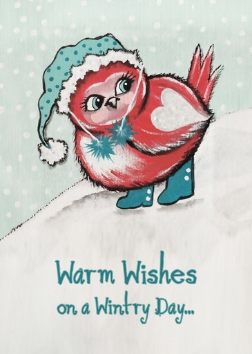 [C7701] C7701 - Wintry Wishes Christmas Card