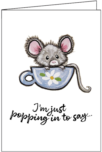 [T3744684] T3744684 - Mouse in Teacup Thank You Card