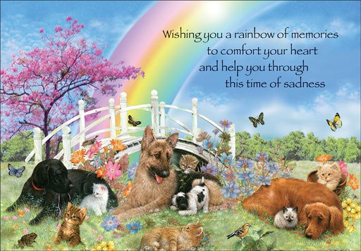 [PU446] Rainbow Pet Sympathy Card - PU446