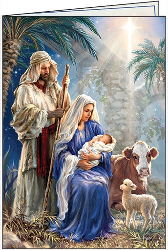 [CU736] CU736 - Holy Family with animals