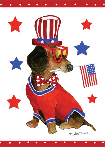 [JBL11] JBL11 - 3.5 x 5 Patriotic Dog Notes
