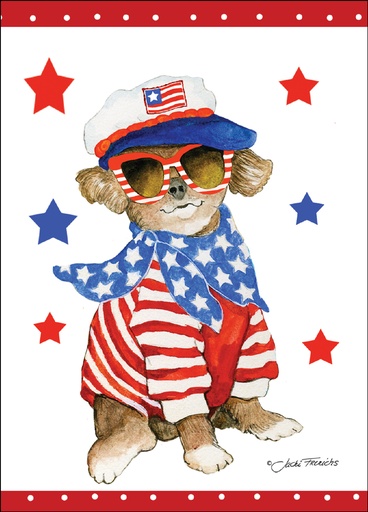[JBL08] JBL08 - 3.5 x 5 Patriotic Dog Notes