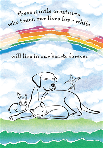 P432 - In Our Hearts Forever Pet Death Condolences Cards 