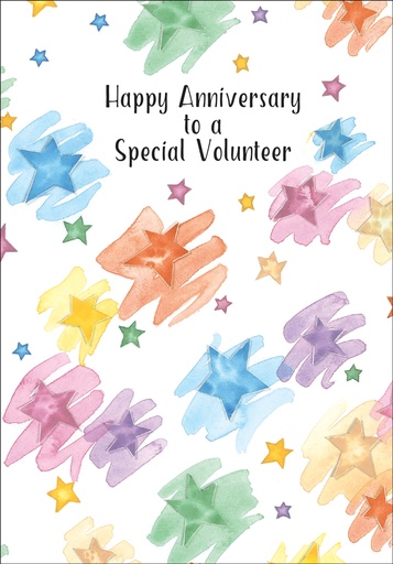 A1425V - Stars Anniversary Cards for Volunteers
