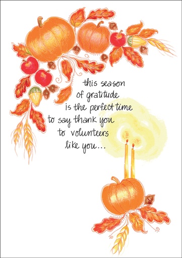 [TGH885V] TGH885V - A Thoughtful Thanksgiving Card for Volunteers