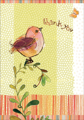 TU304V - Robin Thank You Card for Volunteers