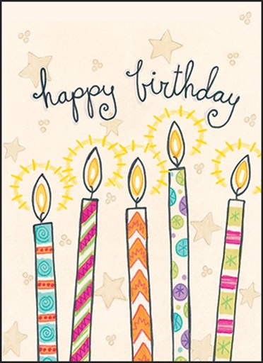 [UBL05V] UBL05V - Candles Birthday Note Cards for Volunteers