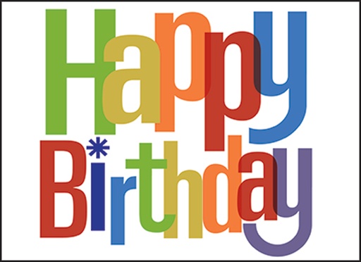 [WBL04V] WBL04V - Colorful Happy Birthday Volunteer Note Cards