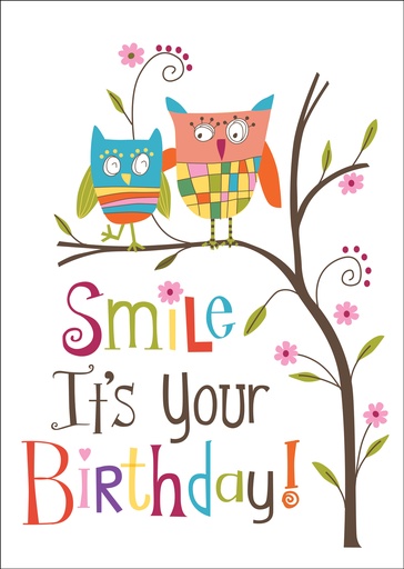 [B9185] B9185 - Birthday - Smile